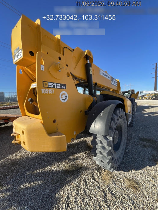2020 JCB 512-56 Canopy, 74Hp, Solid Tires, Work Lights, Beacon, Aux Hydraulics, Back up Alarm, Lifting Eye, ES Decals