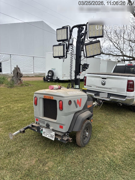 2024 Wacker Neuson LTT4 Diesel, Kohler KDW702, Deep Sea Controller, Auto Start, LED 320W, Bypass Outlet, T3