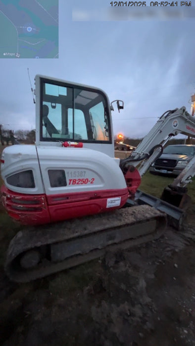 2020 Takeuchi TB250-2C Cab/Heat/Air, Rubber Tracks, Manual TAG QC