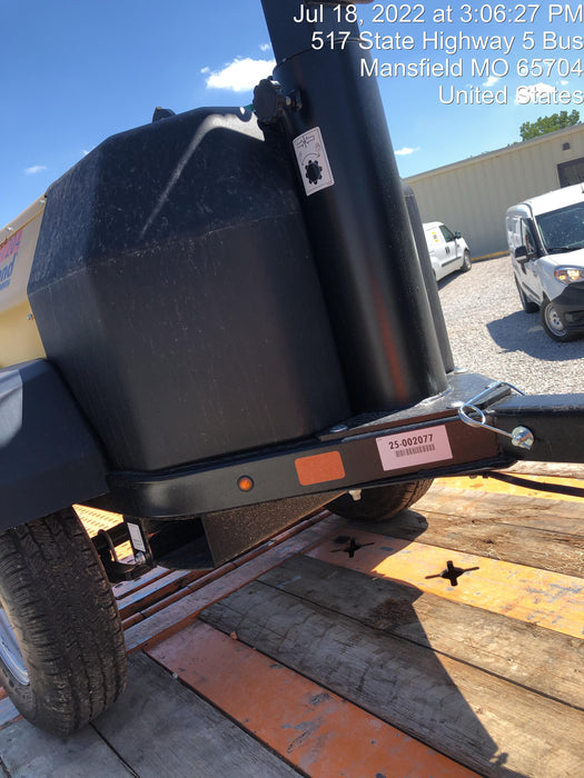 2022 Allmand NLV3GR (4) LED Light Fixture 350W, 23' Vertical Mast, 3kW Prime, Towable, Deep Sea L401, Leveling Jacks, Yanmar T4F 5.8hp