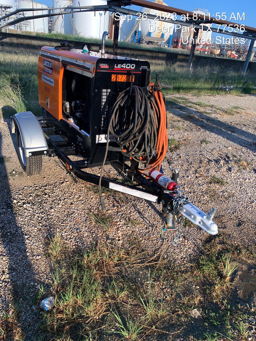 2023 Lincoln Electric LE400 Kubota V1505, Trlr, Cable Rack, Light Kit, ES Decals, T3