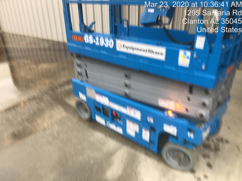 2019 Genie GS-1930 Fixed Rails with Chain Entry