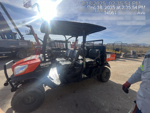 2021 Kubota RTV-X1140W-H Plastic Canopy, Windshield Acrylic Clear, LED Strobe Light, Wire Harness Kit, Back up Alarm