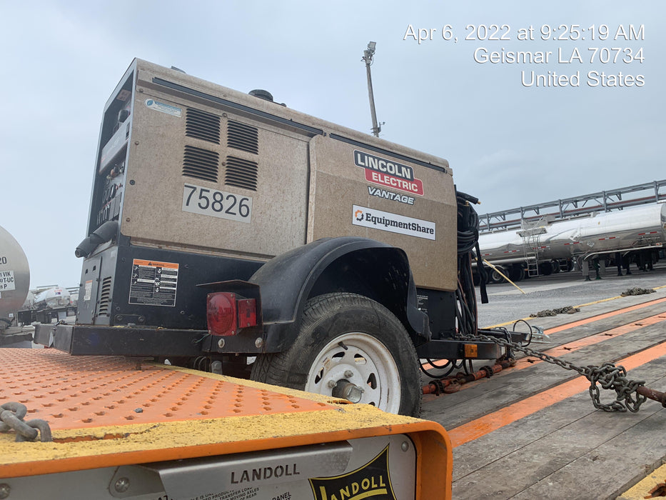 2020 Lincoln Electric Vantage 322 Welder Ready-Pak 3, w/ GPS & Decals (includes trailer, cable rack, fender light kit)