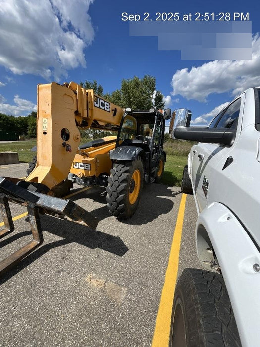 2019 JCB 506-36 Canopy, 74 HP, FF Tires, STD Worklight, Beacon, Aux Hydraulics, Lifting Eye, Back up Alarm 48" Carriage/48" Forks