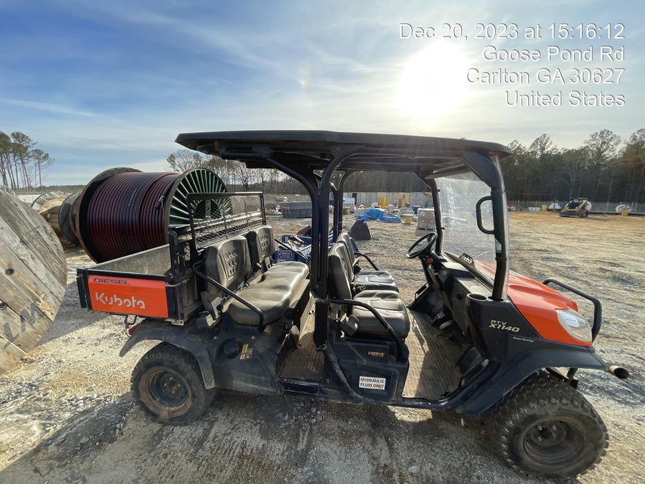 2022 Kubota RTV-X1140W-H Plastic Canopy, Windshield Acrylic Clear, LED Strobe Light, Wire Harness Kit, Back up Alarm