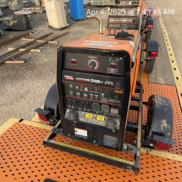 2021 Lincoln Electric Vantage 322 Vantage 322 Ready Pak 3 w/ Decals, ORANGE (includes trailer, cable rack, fender light kit) NO Telematics