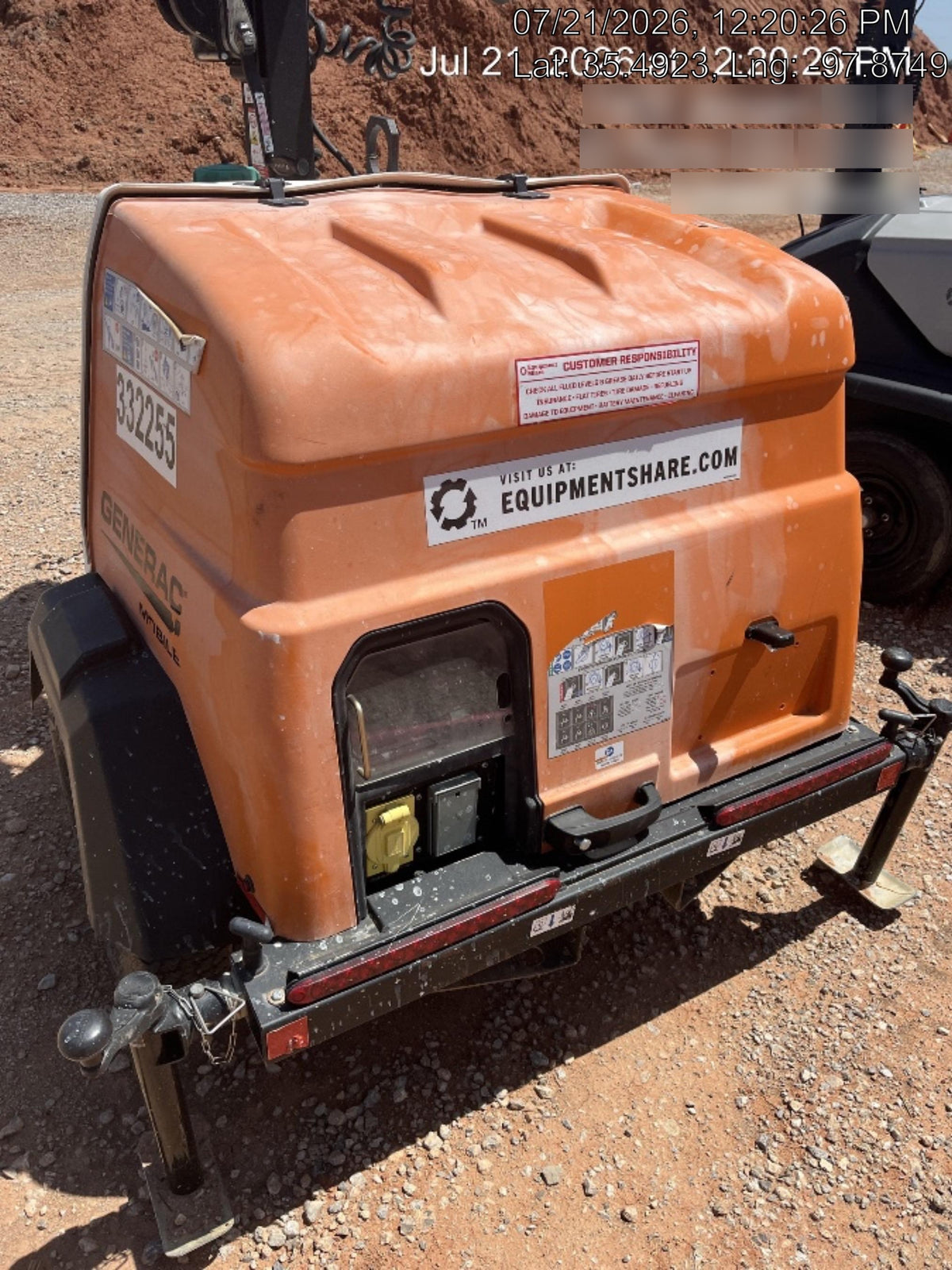 2023 Generac MLT2 Diesel, Flex Switch 120V Input, Powerzone Controller, (4) 320W LED Lights, 4kW Generator, 39.9 Gal Fuel Tank, 2" Ball, T3