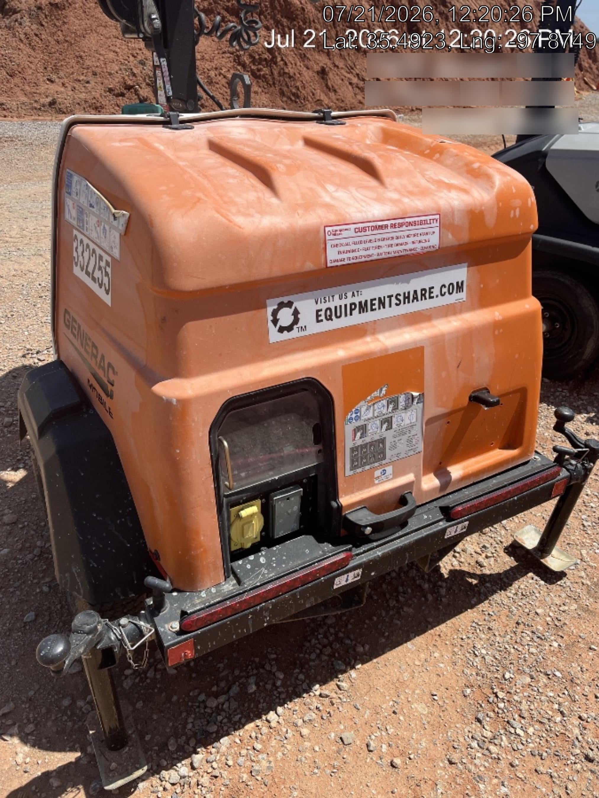 2023 Generac MLT2 Diesel, Flex Switch 120V Input, Powerzone Controller, (4) 320W LED Lights, 4kW Generator, 39.9 Gal Fuel Tank, 2" Ball, T3