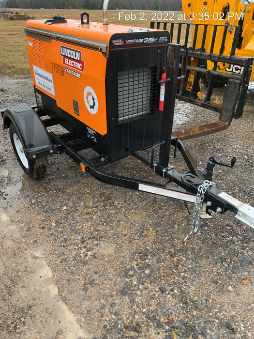 2021 Lincoln Electric Vantage 322 Vantage 322 Ready Pak 3 w/ Decals, ORANGE (includes trailer, cable rack, fender light kit) NO Telematics