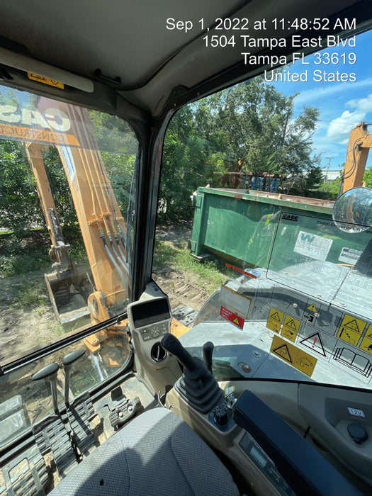 2015 Case CX80C CLOSED CAB, A/C, RUBBER TRACKS PADS, 7'-2" ARM