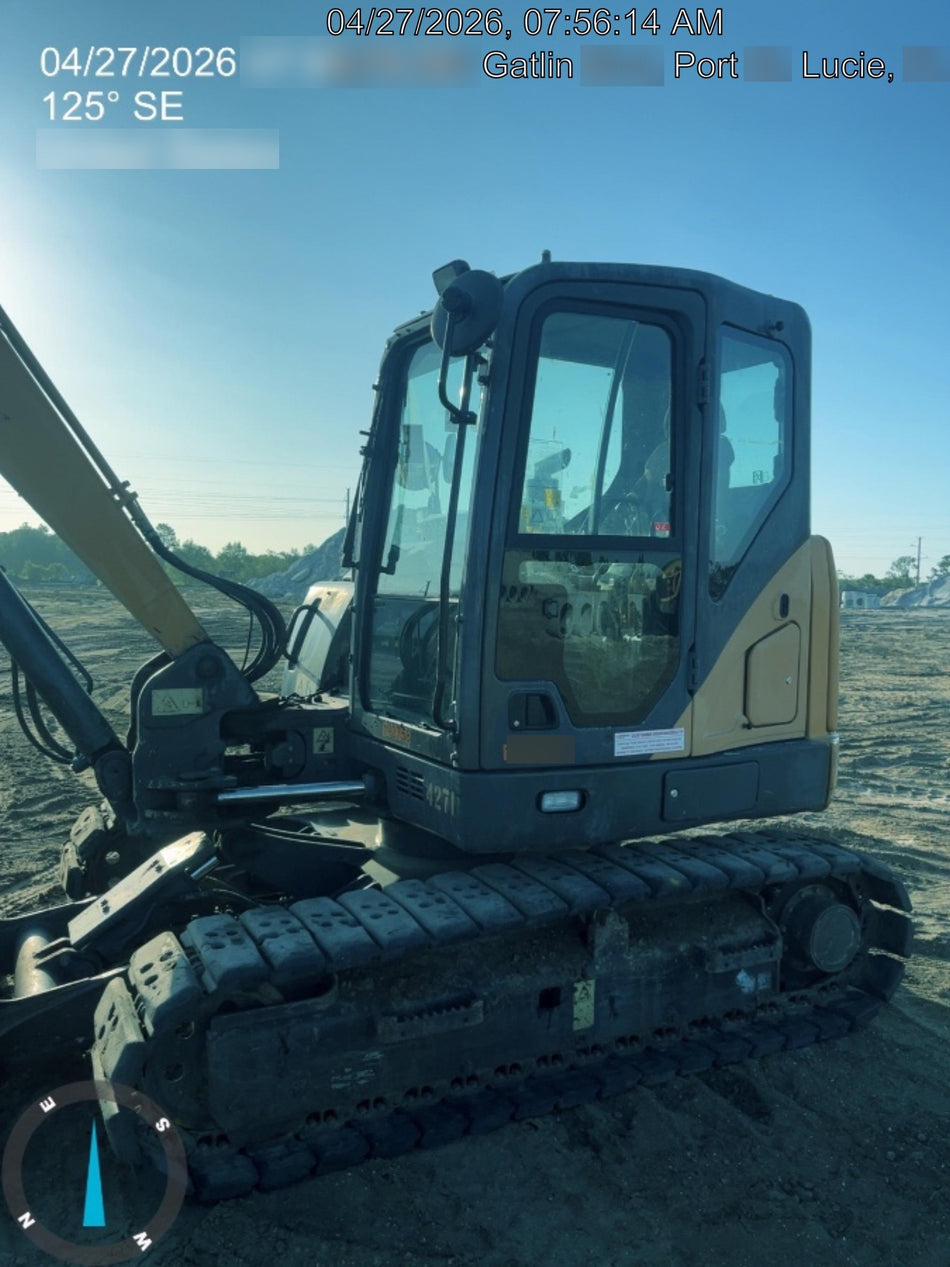 2018 Case CX80C CLOSED CAB, A/C, RUBBER TRACKS PADS, 7'-2" ARM