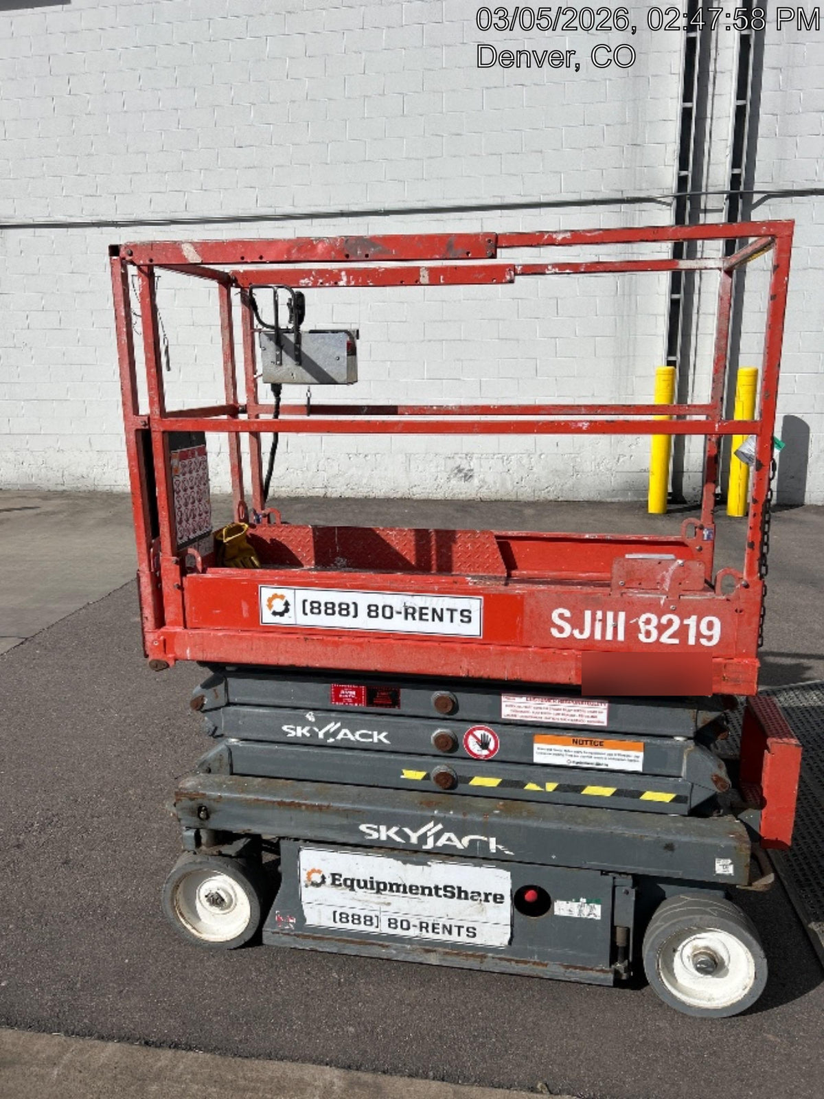 2019 Skyjack SJIII-3219 Standard Options