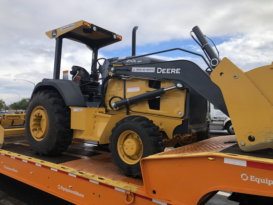 2020 John Deere 210LEP Canopy, 4WD, Second rear hydraulic cylinder, Light Package, Wheel weights