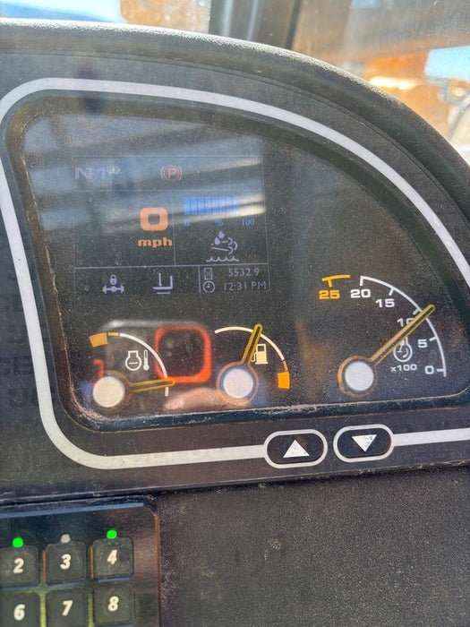 2019 JCB 512-56 Cab/Heat/Air, 109 HP, Solid Tires, STD Worklight, Beacon, Aux Hydraulics, Lifting Eye, Back up Alarm w/66" Carriage/60" Forks