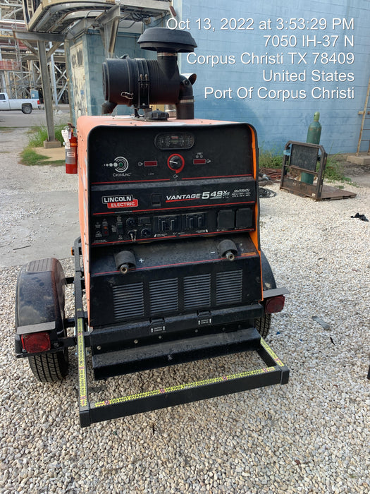 2022 Lincoln Electric Vantage 549X Crosslink Technology, Trailer Mounted