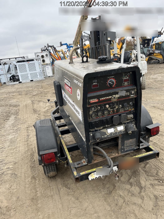 2019 Lincoln Electric Vantage 322 Welder Ready-Pak 3, Two wheel trailer, Fender and Light kit, Cable Rack