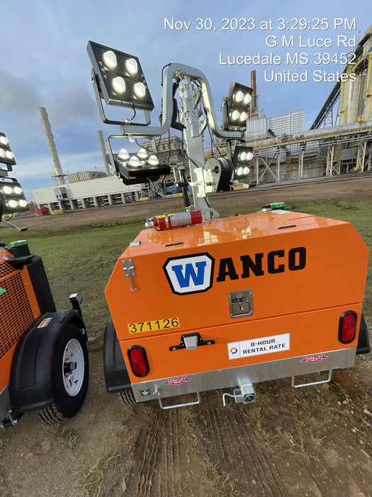 2023 Wanco WLTT-4MM4K Diesel, Deep Sea Controller, Shore Power Plug, Auto Start, (4) 350W LED Floodlights, 4kW Generator, 60 Gal Fuel Tank, 2" Ball, T3