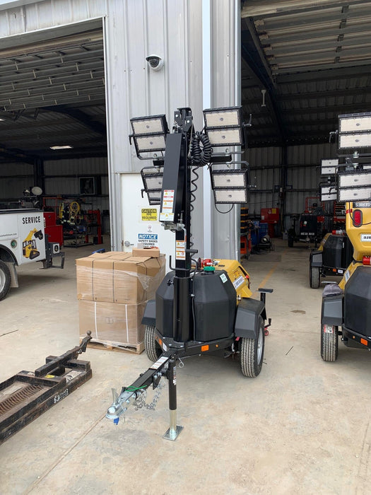 2022 Allmand NLV3GR (4) LED Light Fixture 350W, 23' Vertical Mast, 3kW Prime, Towable, Deep Sea L401, Leveling Jacks, Yanmar T4F 5.8hp