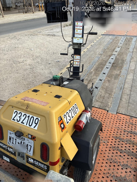 2022 Allmand NLV3GR (4) LED Light Fixture 350W, 23' Vertical Mast, 3kW Prime, Towable, Deep Sea L401, Leveling Jacks, Yanmar T4F 5.8hp