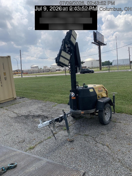 2022 Allmand NLV3GR (4) LED Light Fixture 350W, 23' Vertical Mast, 3kW Prime, Towable, Deep Sea L401, Leveling Jacks, Yanmar T4F 5.8hp