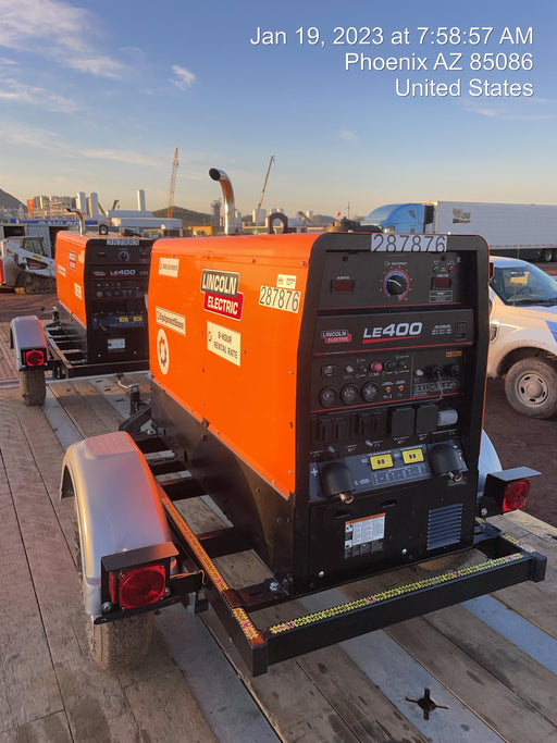 2023 Lincoln Electric LE400 Kubota V1505, Trlr, Cable Rack, Light Kit, ES Decals, T3