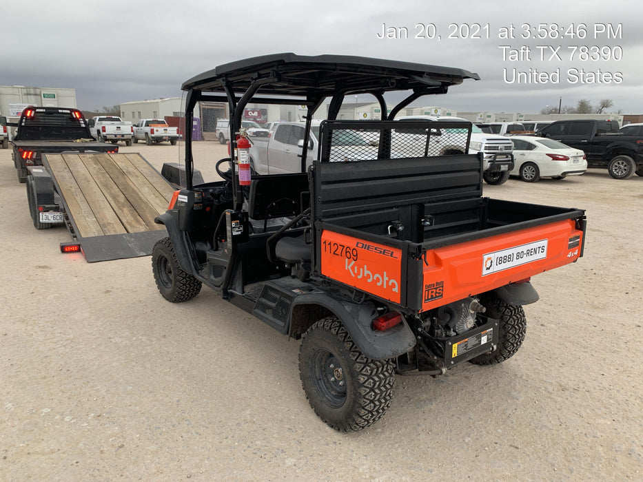 2020 Kubota RTV-X1140 4 Seat UTV, 4WD, Canopy, Standard Rental Spec