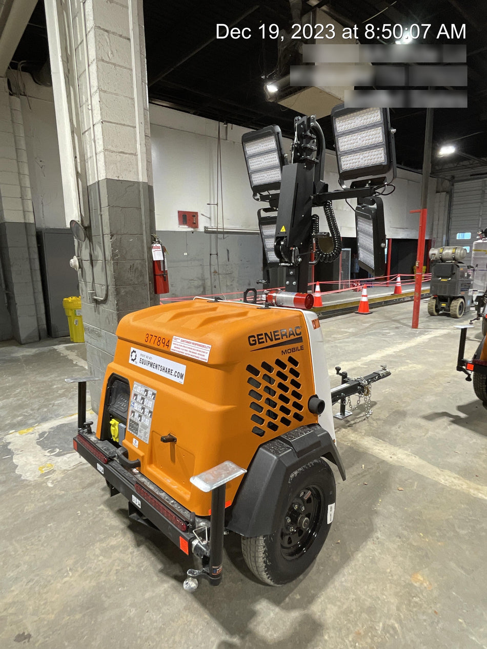 2023 Generac MLT2 Diesel, Flex Switch 120V Input, Powerzone Controller, 
(4) 320W LED Lights, 4kW Generator, 39.9 Gal Fuel Tank, 2" Ball, T3