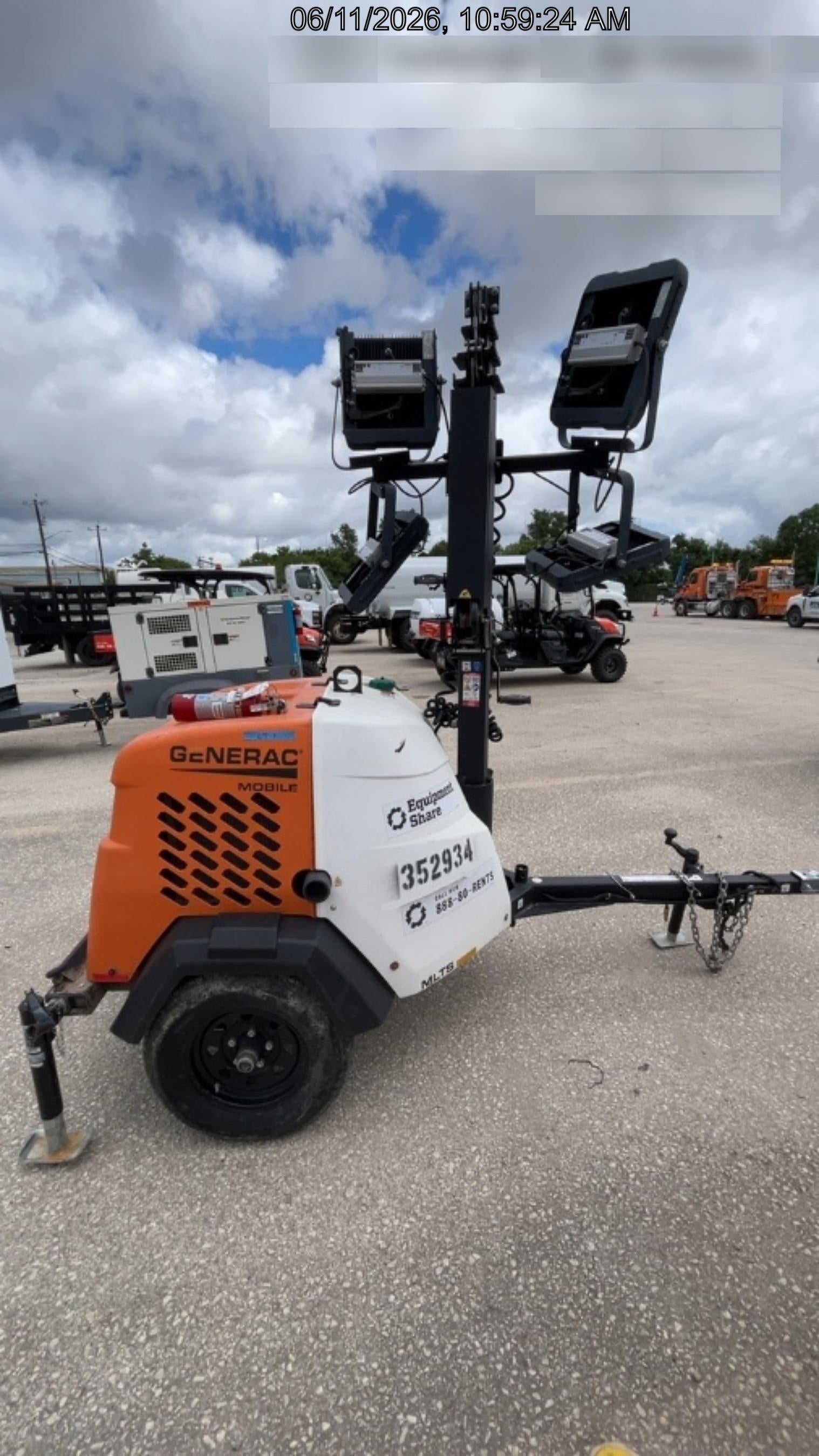 2023 Generac MLT2 Diesel, Flex Switch 120V Input, Powerzone Controller, (4) 320W LED Lights, 4kW Generator, 39.9 Gal Fuel Tank, 2" Ball, T3