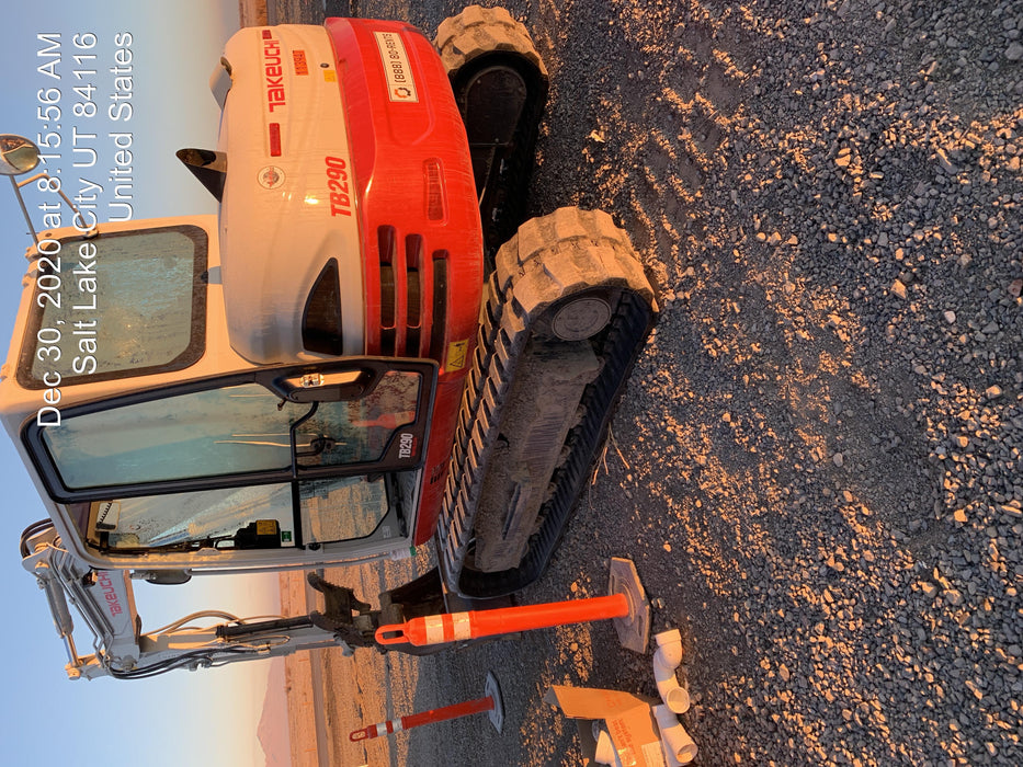 2020 Takeuchi TB290C Cab/Heat/Air, Rubber Tracks, Manual TAG QC