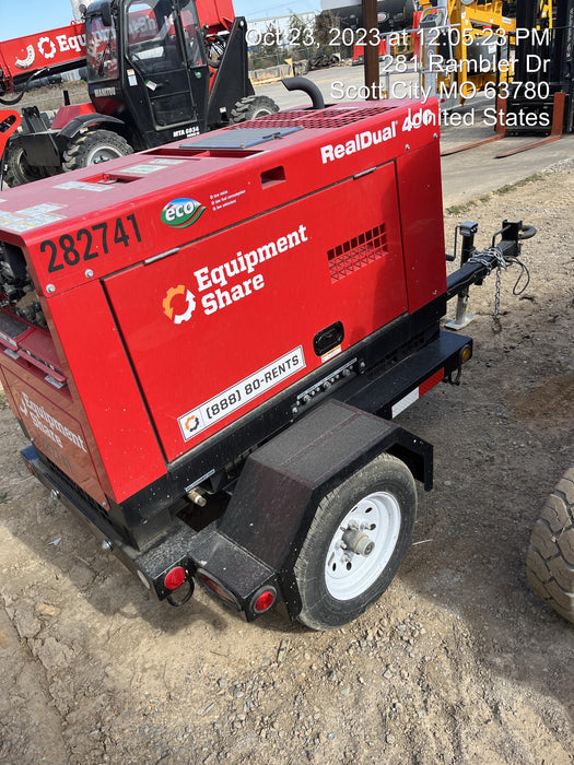 2022 Shindaiwa DGW400MDL Kubota D902 Engine, 23 HP, Dual Op Welder, Wire, Arc, Droop Stick, Tig, and CC Stick Functionality, Simulphase, 3 Phase and 1 Phase Gen Output, Single Axle NB Trlr, Slr Trckl Chrg 12V 12W, Fire Ext