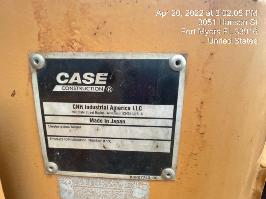 2015 Case CX80C CLOSED CAB, A/C,RUBBER TRACKS PADS,7'-2" ARM,THUMB