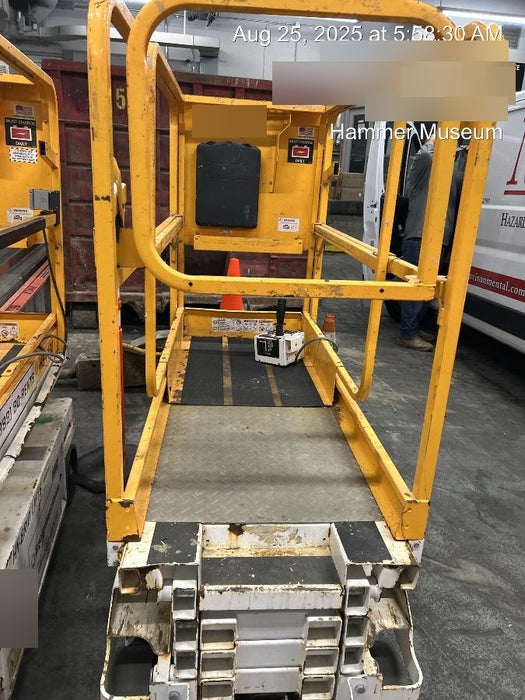 Custom Equipment HB-1430 <ul>
 <li>Hy-Brid Scissor Lift</li>
  <li>Platform capacity up to 670 lbs.</li>
  <li>Working height up to 20 ft</li>
  <li>Weighs under 1,700 lbs.</li>
  <li>Non-marking wheels </li>
</ul>