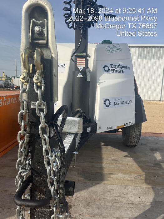 2023 Generac MLT2 Diesel, Flex Switch 120V Input, Powerzone Controller, 
(4) 320W LED Lights, 4kW Generator, 39.9 Gal Fuel Tank, 2" Ball, T3