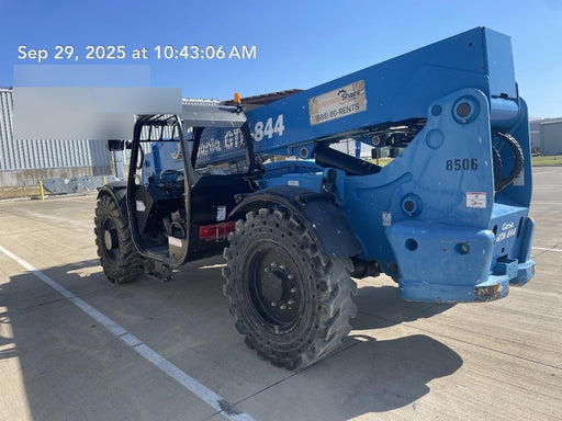 2018 Genie GTH-844 Genie GTH-844D w/Open ROPS, Solid Tires, Work Light/Beacon, 60" Carriage and Forks