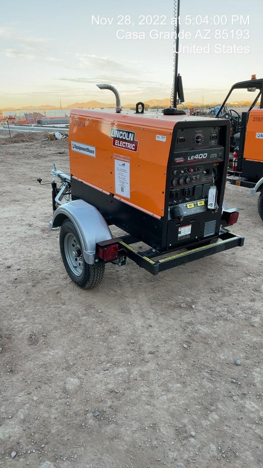 2022 Lincoln Electric LE400 Kubota V1505, Trlr, Cable Rack, Light Kit, ES Decals, T3