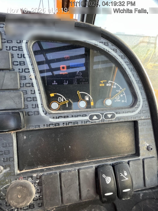 2019 JCB 512-56 109 HP w/Open ROPS, Beacon, Aux Hydraulics, Worklights, Solid Tires 60" Carriage/Forks