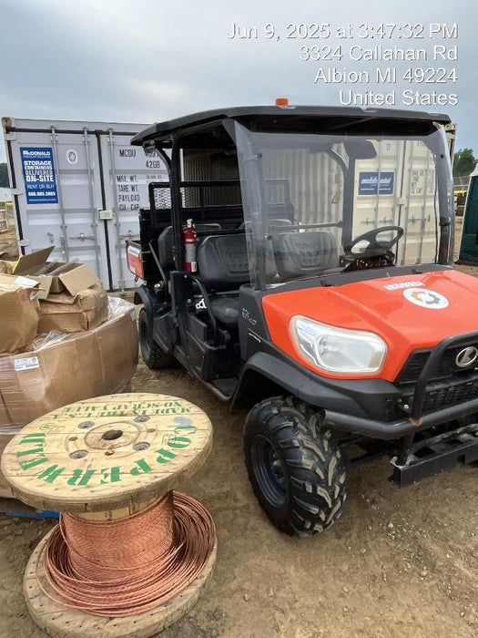 2022 Kubota RTV-X1140W-H Plastic Canopy, Windshield Acrylic Clear, LED Strobe Light, Wire Harness Kit, Back up Alarm