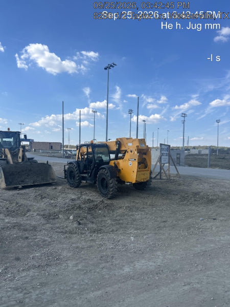 2019 JCB 509-42 74 HP w/Open ROPS, Beacon, Aux Hydraulics, LED Work lights, Solid Tires w/66" Carriage/60" Forks