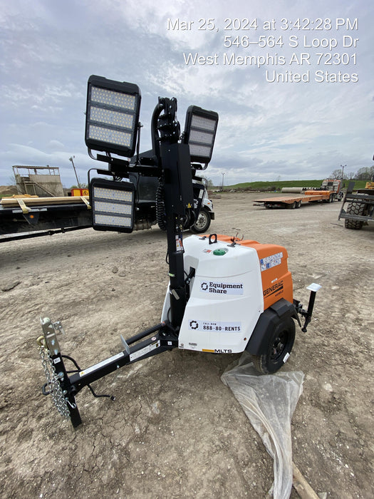 2024 Generac MLT2 Diesel, Flex Switch 120V Input, Powerzone Controller, 
(4) 320W LED Lights, 4kW Generator, 39.9 Gal Fuel Tank, 2" Ball, T3