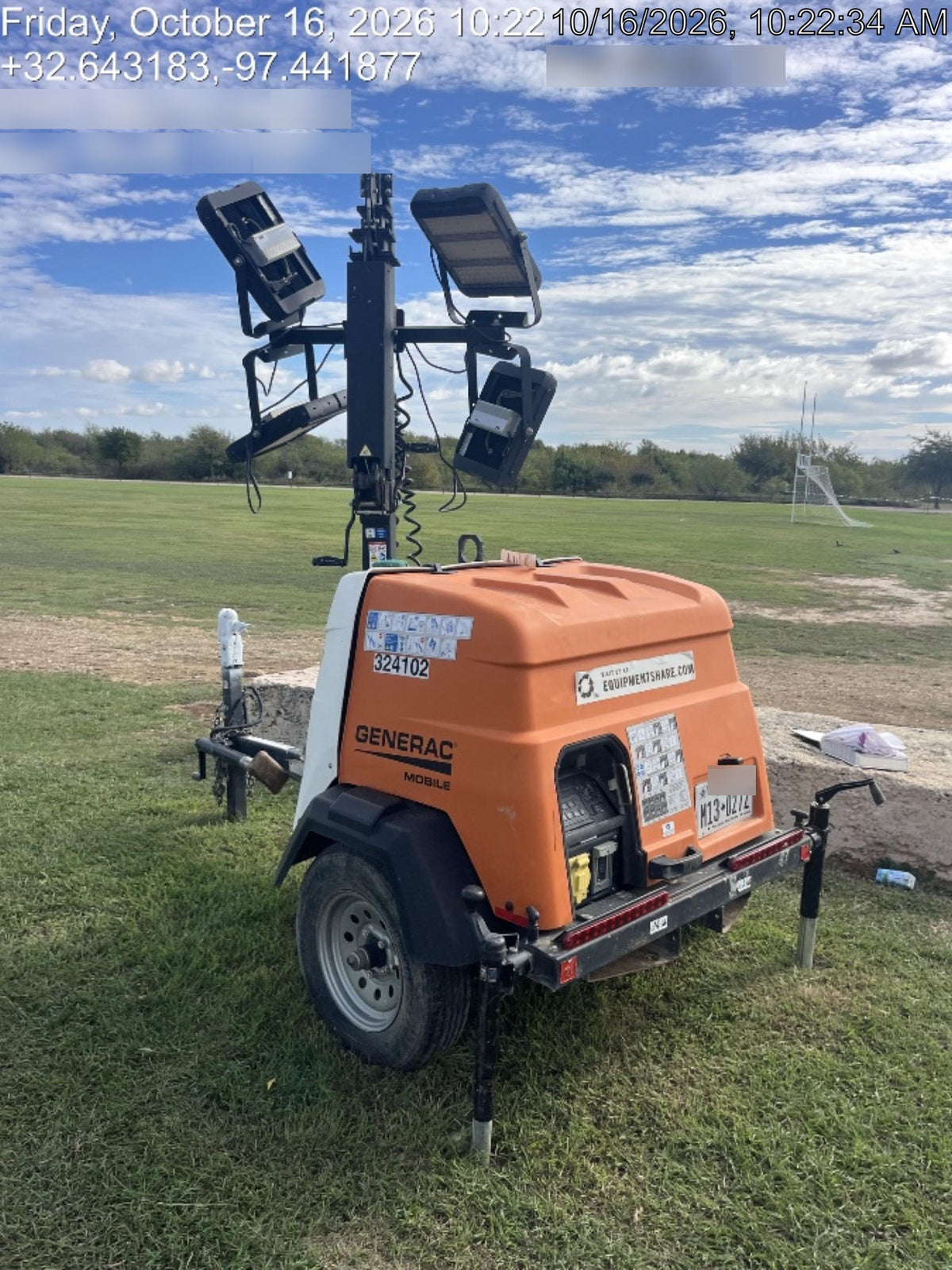 2023 Generac MLT2 Diesel, Flex Switch 120V Input, Powerzone Controller, (4) 320W LED Lights, 4kW Generator, 39.9 Gal Fuel Tank, 2" Ball, T3
