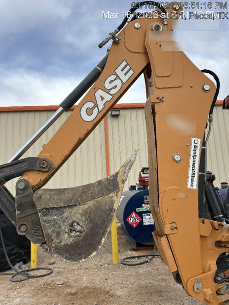 2019 Case 580N EP Canopy, 4WD, GP Front Bucket, Standard Stick, 1 Way Aux Hydraulics, ISO Controls
