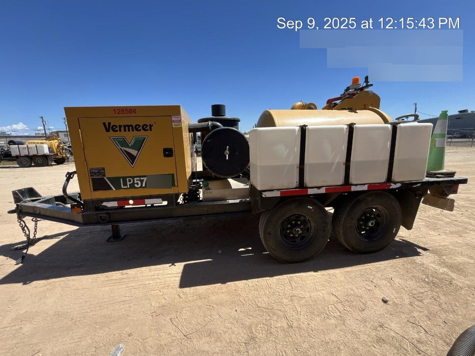 2020 Vac-Tron LP573XDT Tier 4 Kohler Diesel Engine, 500 Gallon Debris Tank w/ Hydraulic Tilt, two (2) 100 Gallon Water Tanks, Low Profile Torsion Axles (12,000 GVWR), Manual Jack Trailer