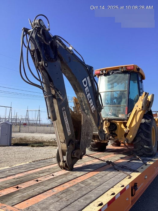 2020 John Deere 410L - Extendable Stick Cab/Heat/Air, 4WD, Extendable Stick, Pilot Controls, 2 Way Hydraulics, TAG Manual QC