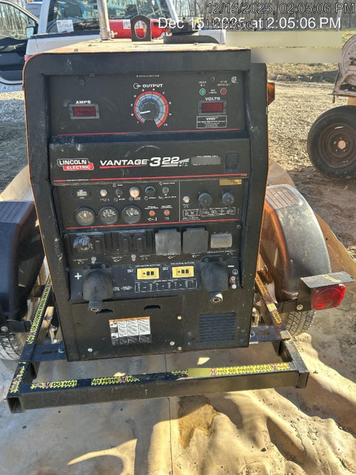 2021 Lincoln Electric Vantage 322 Vantage 322 Ready Pak 3 w/ Decals, ORANGE (includes trailer, cable rack, fender light kit) NO Telematics