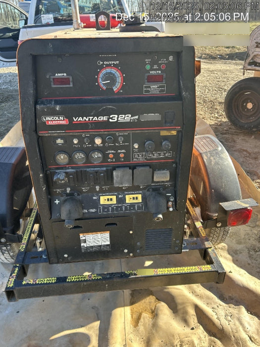 2021 Lincoln Electric Vantage 322 Vantage 322 Ready Pak 3 w/ Decals, ORANGE (includes trailer, cable rack, fender light kit) NO Telematics