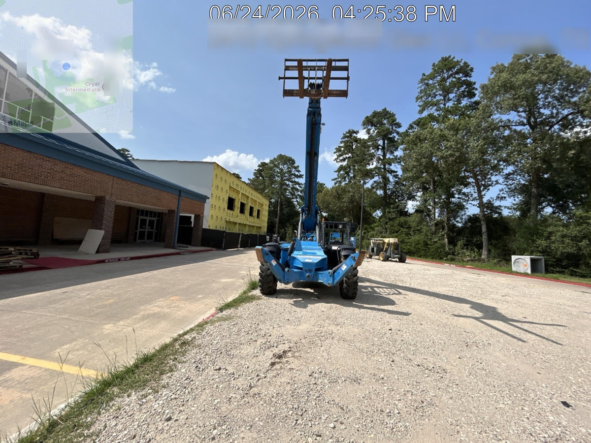 2018 Genie GTH-1056 Genie GTH-1056 w/Open ROPS, Solid Tires, Work Light/Beacon, 60" Carriage and Forks