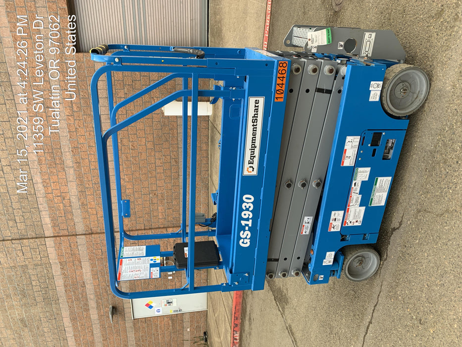 2020 Genie GS-1930 Standard Machine, 800W Inverter