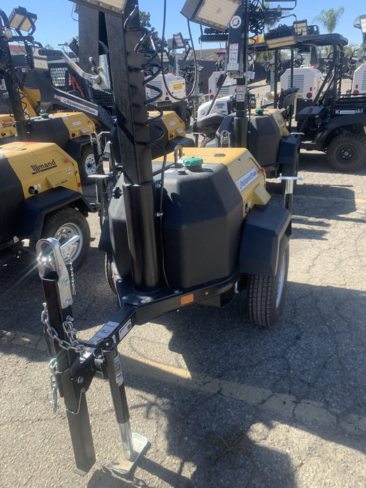 2022 Allmand NLV3GR (4) LED Light Fixture 350W, 23' Vertical Mast, 3kW Prime, Towable, Deep Sea L401, Leveling Jacks, Yanmar T4F 5.8hp