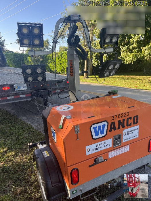 2023 Wanco WLTT-4MM4K Diesel, Deep Sea Controller, Shore Power Plug, Auto Start, (4) 350W LED Floodlights, 4kW Generator, 60 Gal Fuel Tank, 2" Ball, T3